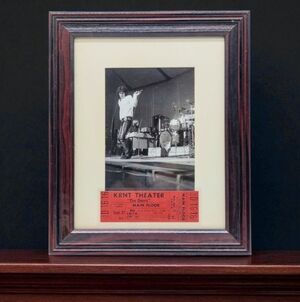 Vintage The Doors KRNT Photo Ticket Concert  Framed - Brown